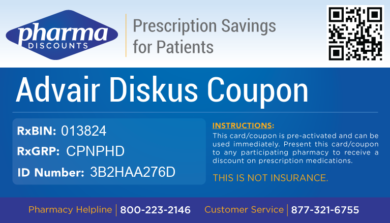 Advair Diskus Coupon | Pharma Discounts - Free Prescription Savings for Patients